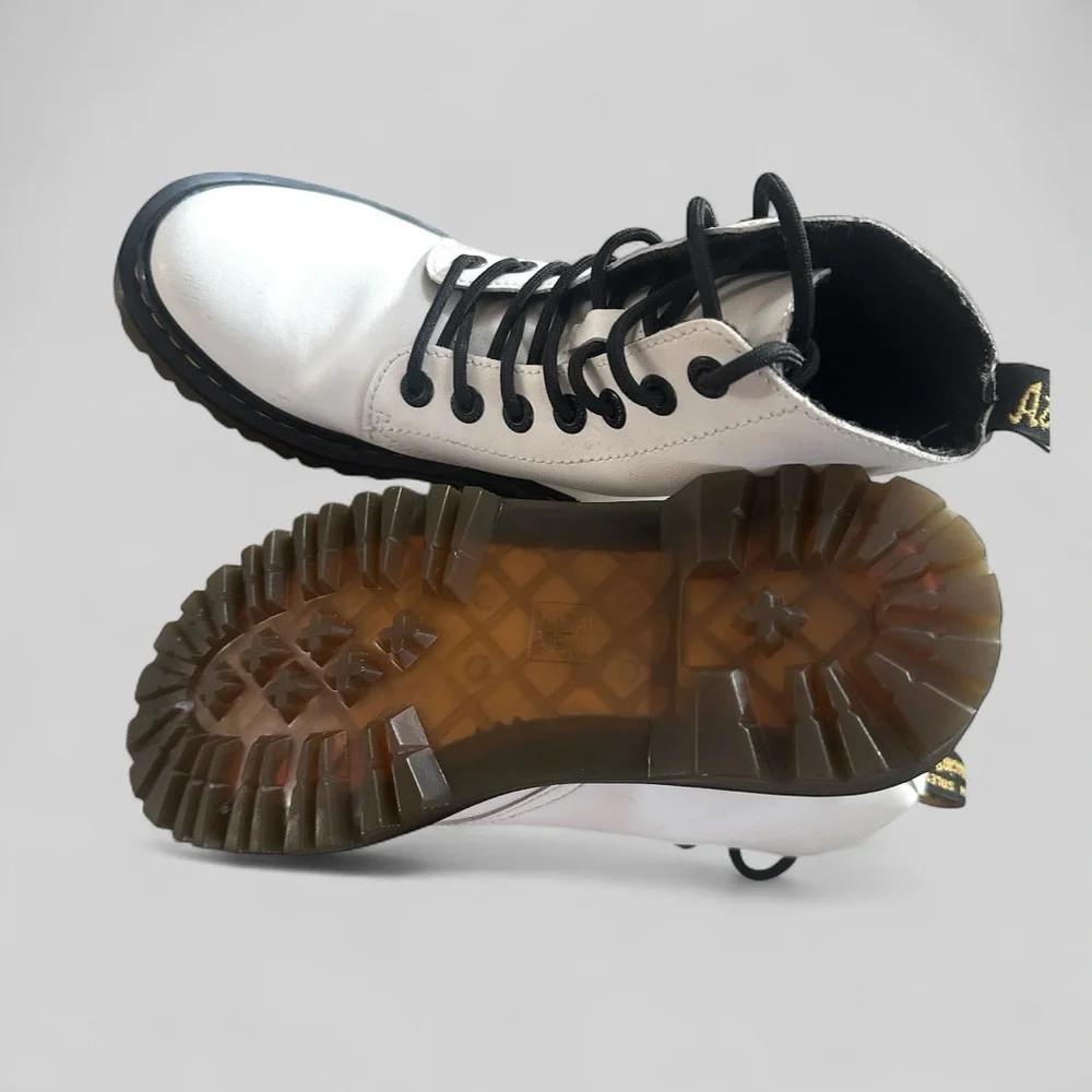 Dr. Doc Martens Luana White Boots Women’s Size 5 - Picture 6 of 7